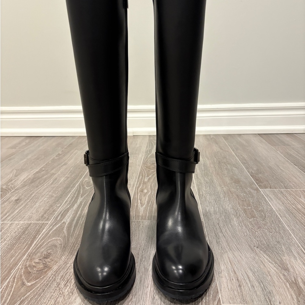Sergio Rossi Black Knee High Boots